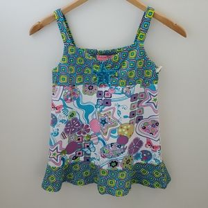 Havengirl Baby Doll Tank Popart Punk Floral 10/12